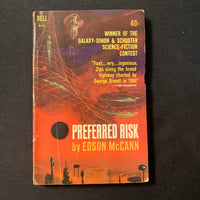 BOOK Edson McCann 'Preferred Risk' (1962) paperback science fiction