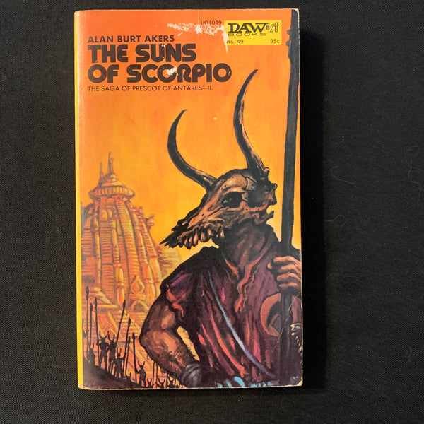 BOOK Alan Burt Akers 'The Suns of Scorpio' (1973) paperback science fiction paperback