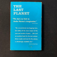 BOOK Andre Norton 'The Last Planet' (1953) paperback science fiction Ace