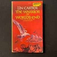 BOOK Lin Carter 'Warrior of World's End'  (1974) paperback science fiction fantasy Gondwane Epic