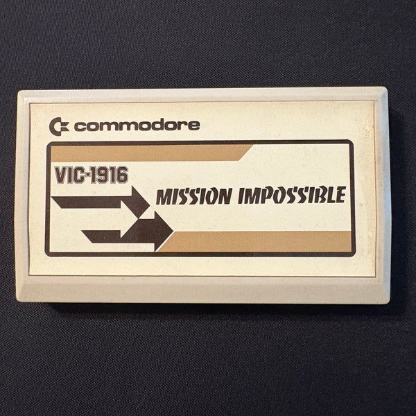 COMMODORE VIC 20 Mission Impossible VIC-1916 tested text adventure game cartridge