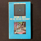 BOOK Clifford D. Simak 'Why Call Them Back From Heaven?' (1967) paperback science fiction