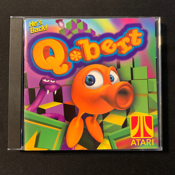 PC CD ROM QBert (1999) Windows 95/98 Atari Hasbro Q-Bert retro arcade fun