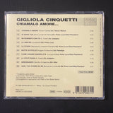 CD Gigliola Cinquetti 'Chiamalo Amore' (1999) reissue Italo-disco chanson Eurovision
