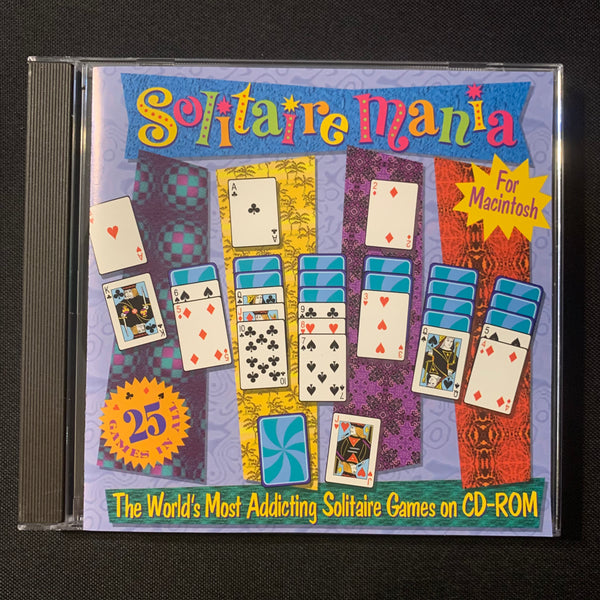 CD ROM Solitaire Mania (1996) Mac Macintosh card game vintage disc