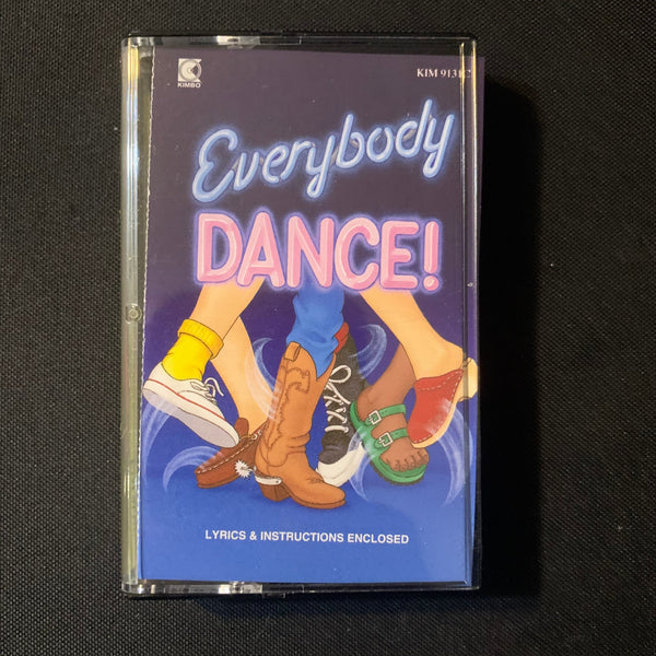CASSETTE Everybody Dance! (1993) children's instructional tape with steps Kimbo