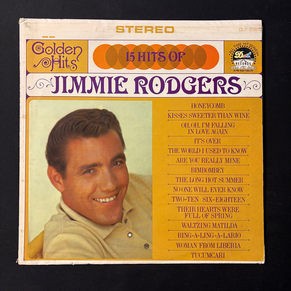 LP Jimmie Rodgers 'Golden Hits: 15 Hits of Jimmie Rodgers' (1967) VG+/VG vinyl record