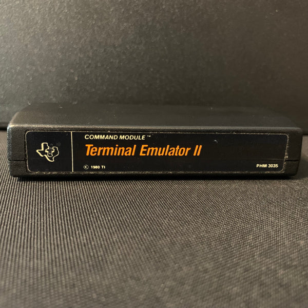 TEXAS INSTRUMENTS TI 99/4A Terminal Emulator II (1980) black label speech modem cart