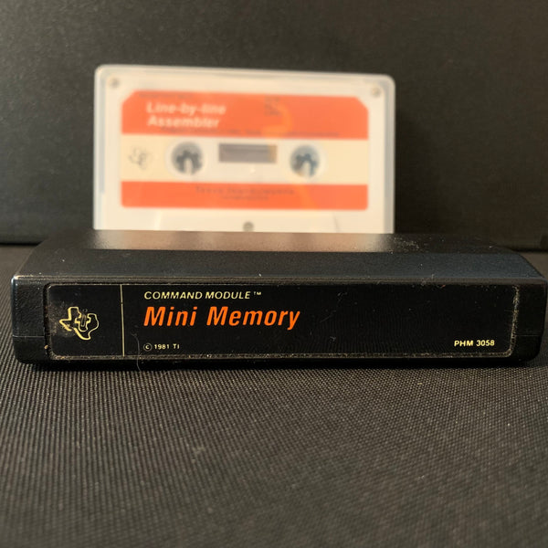 TEXAS INSTRUMENTS TI 99/4A Mini Memory (1981) with Line By Line Assembler cassette and manals