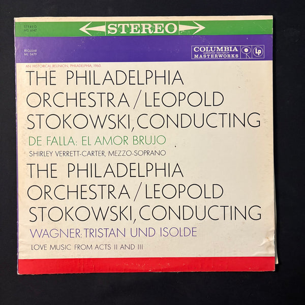 LP De Falla: El Amor Brujo, Wagner: Tristan und Isolde (1960) Philadelphia Orchestra, Leopold Stokowski VG+/VG vinyl record