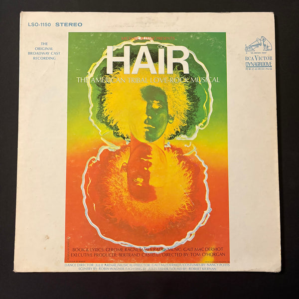 LP Hair Original Broadway Cast Recording (1968) VG+/VG vinyl record