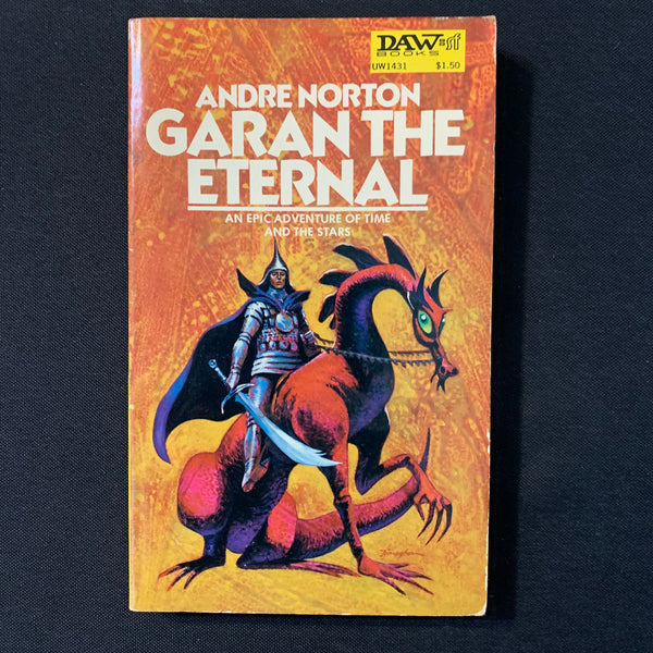 BOOK Andre Norton 'Garan the Eternal' (1973) PB DAW science fiction fantasy
