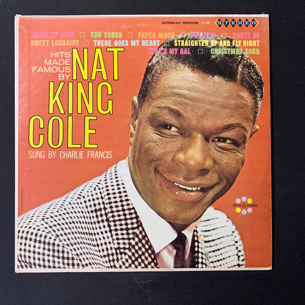 LP Charlie Francis 'Hits Made Famous By Nat King Cole' VG/VG+ stereo