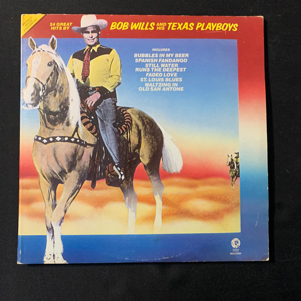 LP Bob Wills And the Texas Playboys '24 Great Hits By' (1977) 2-record set vinyl country