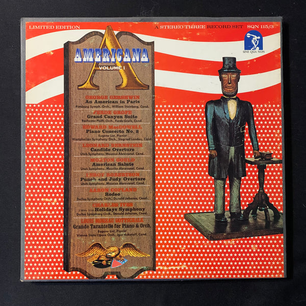 LP Americana Volume 1 (1973) 3-record set Gershwin, Copland, Bernstein, Gould, Ives