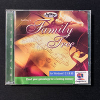 PC CD-ROM Softkey Family Tree (1996) genealogy software Windows 3.1 or 95