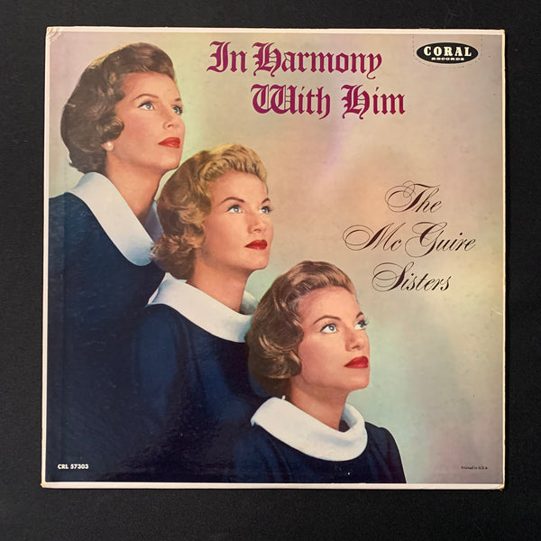 LP McGuire Sisters 'In Harmony With Him' (1959) VG/VG+ vinyl record