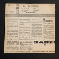 LP Sarah Vaughan 'Linger Awhile' (1956) VG+/VG vinyl record