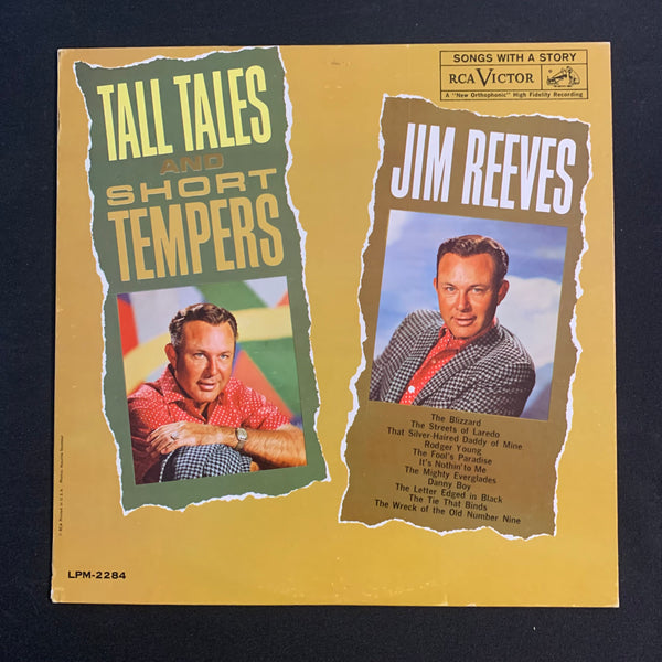 LP Jim Reeves 'Tall Tales and Short Tempers' (1961) VG+/VG+ vinyl record