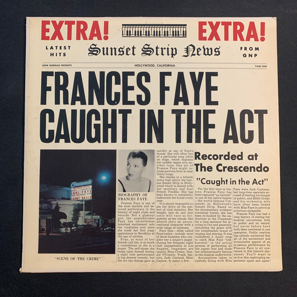 LP Frances Faye 'Caught In the Act' (1959) VG/VG+ jazz vinyl record