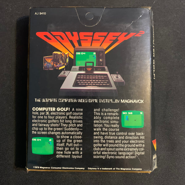 MAGNAVOX ODYSSEY 2 Computer Golf (1978) boxed tested video game cartri ...
