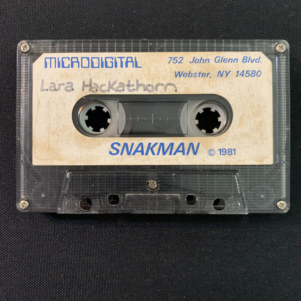 COMMODORE VIC 20 Snakman (1981) tested video game cassette tape only Pac Man clone