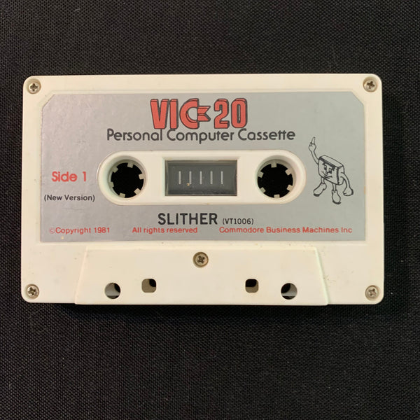 COMMODORE VIC 20 Slither/Super Slither (1981) tested video game cassette tape