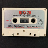 COMMODORE VIC 20 Vic 21 Casino Style Blackjack (1981) tested video game cassette tape