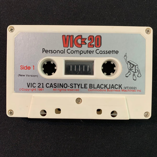 COMMODORE VIC 20 Vic 21 Casino Style Blackjack (1981) tested video game cassette tape