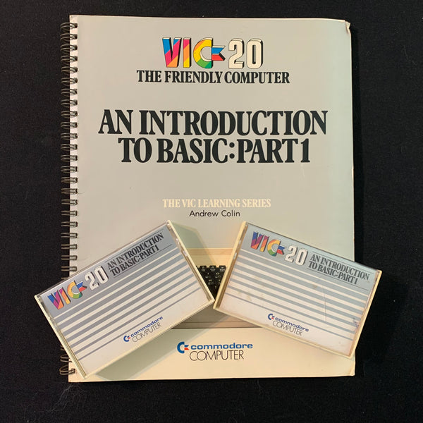 COMMODORE VIC 20 Introduction To BASIC Part I book and tested cassette tapes