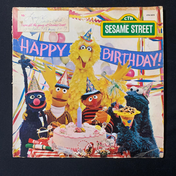 LP Sesame Street 'Happy Birthday' (1977) VG/G kids' record vinyl CTW PBS