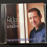 CD Wayne Burton 'All I Need to Know' (2018) Christian pop