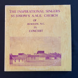 LP Inspirational Singers of St. Joseph's AME Church, Durham NC In Concert VG+/VG private label gospel record