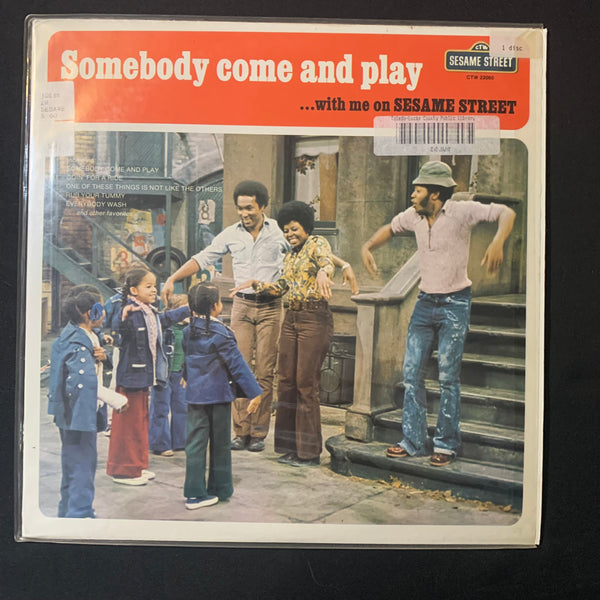 LP Sesame Street 'Somebody Come and Play' (1974) VG/VG ex-library vinyl record