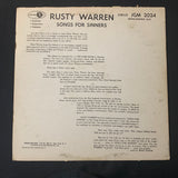 LP Rusty Warren 'Songs For Sinners' (1959) bawdy songs comedy VG/VG vinyl record