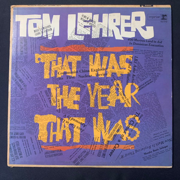 LP Tom Lehrer 'That Was the Year That Was' (1965) political comedy satire VG+/VG vinyl record