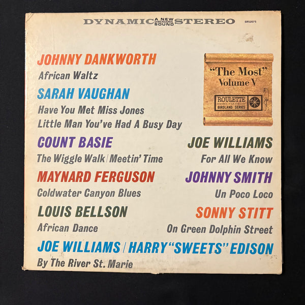 LP The Most, Volume 5 (1961) VG+/VG jazz vinyl record Sonny Stitt, Count Basie, Sarah Vaughan