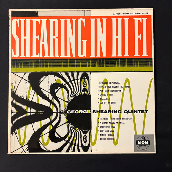 LP George Shearing Quintet 'Shearing In Hi Fi' (1956) VG+/VG+ piano jazz vinyl record