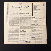 LP George Shearing Quintet 'Shearing In Hi Fi' (1956) VG+/VG+ piano jazz vinyl record