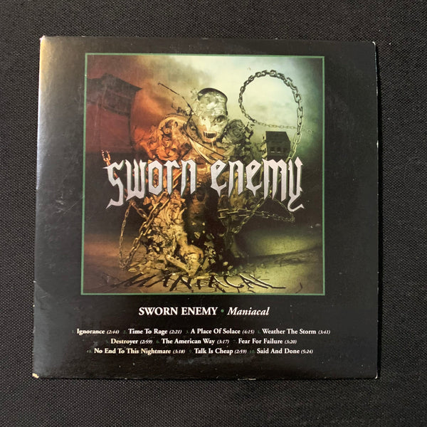 CD Sworn Enemy 'Maniacal' (2008) advance promo cardboard sleeve metal metalcore