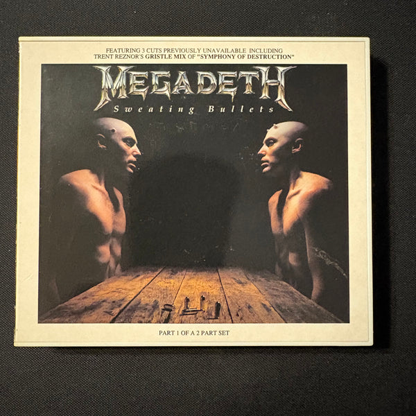 CD Megadeth 'Sweating Bullets' (1993) UK double single in heavy white case