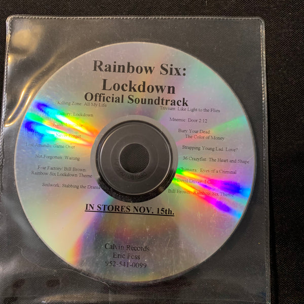 CD Rainbow Six: Lockdown soundtrack (2005) promo disc no inserts Fear Factory, Strapping Young Lad