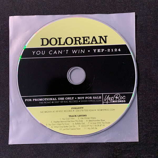 CD Dolorean 'You Can't Win' (2007) promo disc no inserts Yep Roc