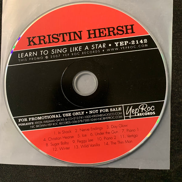 CD Kristin Hersh 'Learn To Sing Like a Star' (2007) promo no inserts Yep Roc