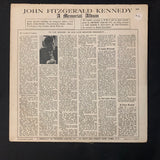 LP John Fitzgerald Kennedy 'A Memorial Album' (1963) VG/G+ spoken word speeches vinyl record