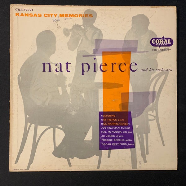 LP Nat Pierce and His Orchestra 'Kansas City Memories' (1957) VG/G+ jazz record vinyl