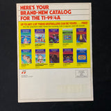 TI 99/4A Triton Products catalog Spring 1987 Texas Instruments mailorder dealer
