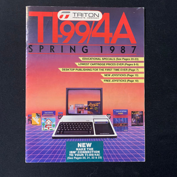 TI 99/4A Triton Products catalog spring 1987 Texas Instruments mailorder dealer