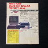 TI 99/4A Triton Products catalog Fall 1987 Texas Instruments mailorder dealer