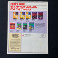 TI 99/4A Triton Products Spring 1985 Texas Instruments mailorder dealer